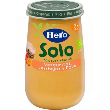 Hero Baby Solo Verduritas Lentejas y Pavo 190gr