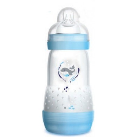 Mam Easy Star Biberón Anticólico 0+ Azul 260ml