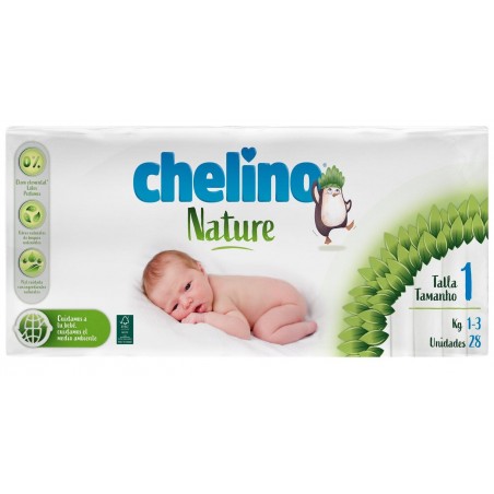 Chelino Nature Pañales Talla-1 28uds