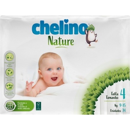 Chelino Nature Pañales Talla-4 34uds