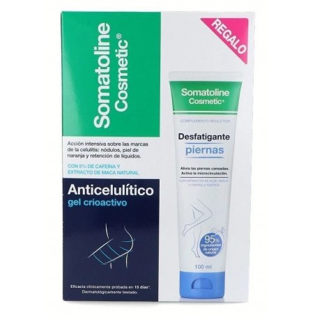 Somatoline Gel Crioactivo Anticelulítico 250ml + Desfatigante Piernas 100ml