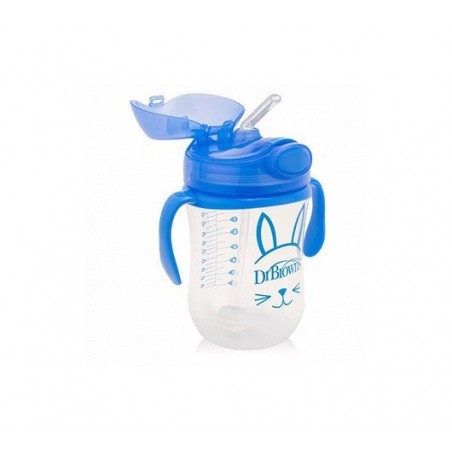 Dr. Browns Vaso con Pajita Azul 270ml