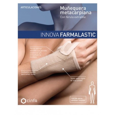 Farmalastic Innova Muñequero Metacarpiana Férula Extraible Talla Pequeña