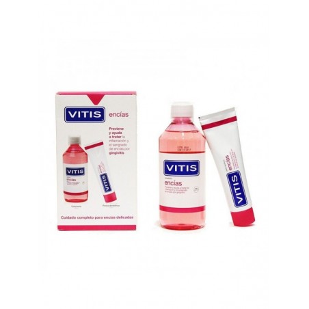 Vitis Pack Pasta Dentifrica 100 ml + Colutorio Encías 500 ml