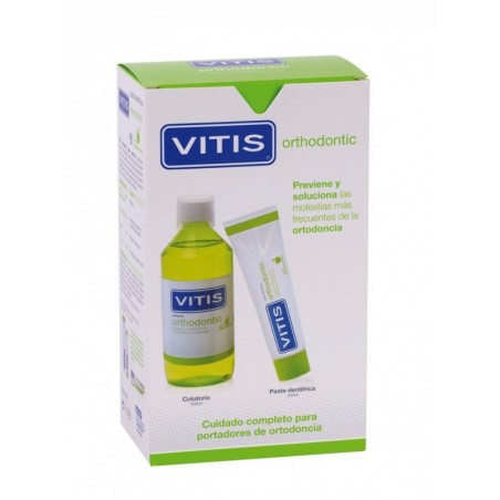 Vitis Orthodontic Pack: Pasta Dentífrica 100 ml + Colutorio 500 ml