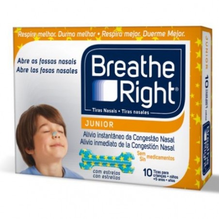 Breathe Right Junior Respira Mejor Tira Nasal 10 uds