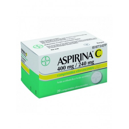 Aspirina C 400-240 Mg 20 Comprimidos Efervescentes