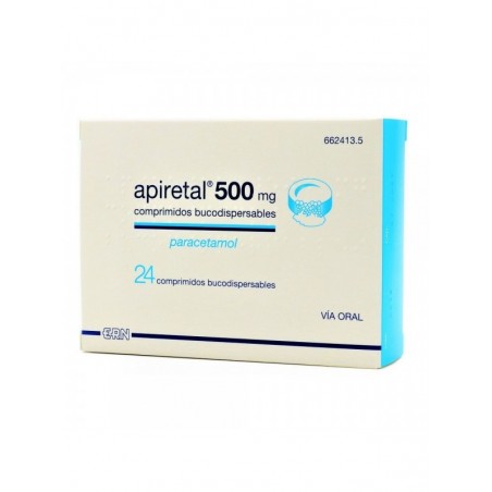 APIRETAL 500 mg COMPRIMIDOS BUCODISPERSABLES, 24 comprimidos