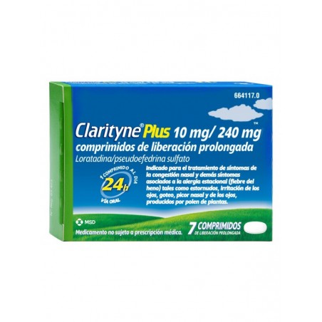 Clarityne Plus 10 Mg-240 Mg 7 Comprimidos