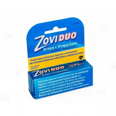 ZOVIDUO 50 mg/g + 10 mg/g CREMA , 1 tubo de 2 g