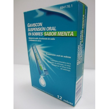 Gaviscon Suspensión Oral en Sobres Sabor Menta, 12 Sobres