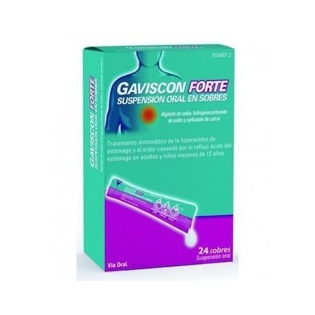 GAVISCON FORTE SUSPENSION ORAL EN SOBRES , 24 sobres