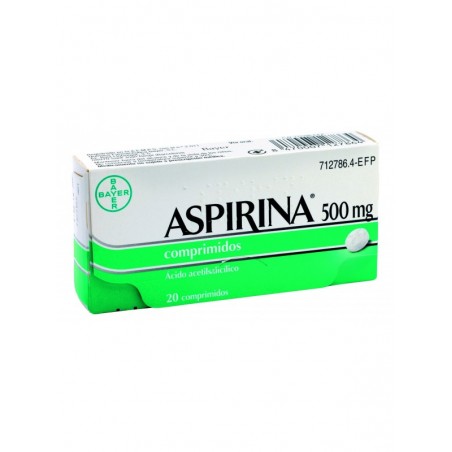 Aspirina 500 Mg 20 Comprimidos