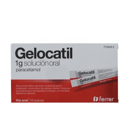 GELOCATIL 1 g SOLUCION ORAL,10 sobres