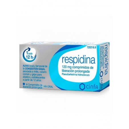 RESPIDINA 120 MG COMPRIMIDOS DE LIBERACION PROLONGADA, 14 comprimidos