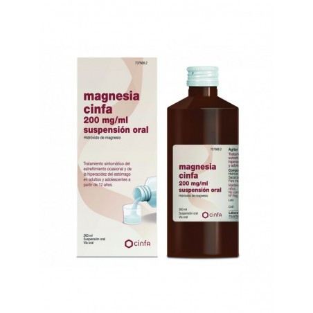 Magnesia Cinfa 200 Mg- Ml Suspension Oral, 1 Frasco de 260 Ml