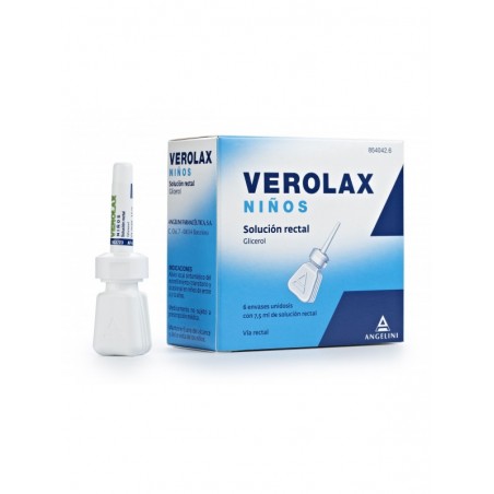 Verolax Niños Solución Rectal, 6 Enemas 2.5 Ml