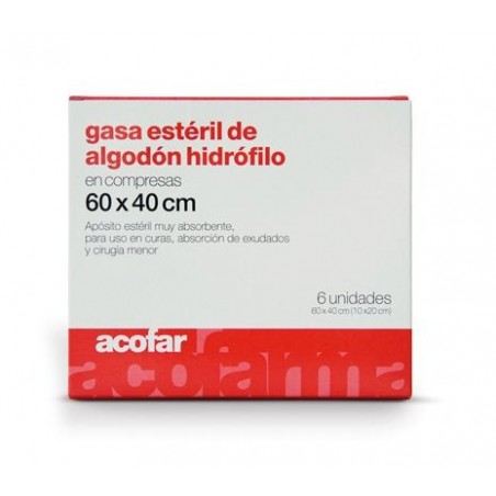 Gasa Acof Est 60/40 Cm 6 U