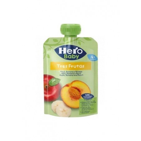 Hero Baby Bolsita Manzana, Plátano y Melocotón 100gr