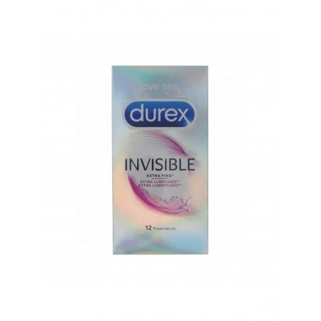 Durex Invisible Preservativo Extrafino Extralubricado 12uds