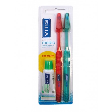 Cepillo Dental Adulto Vitis Medio Duplo