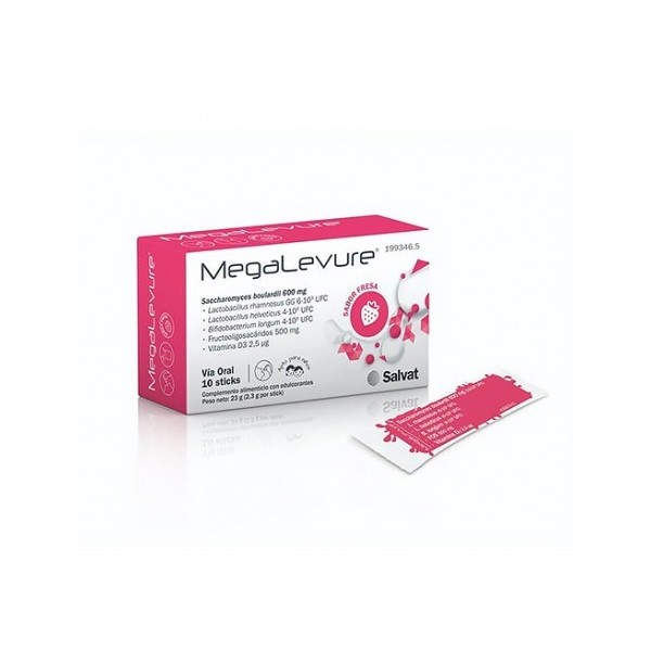 Megalevure 10 Sticks Sabor Fresa