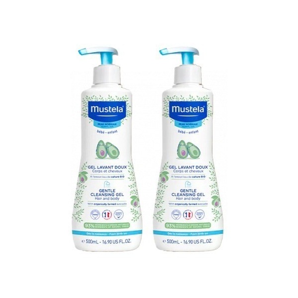 Mustela Gel de Baño Suave Duplo 2x500ml