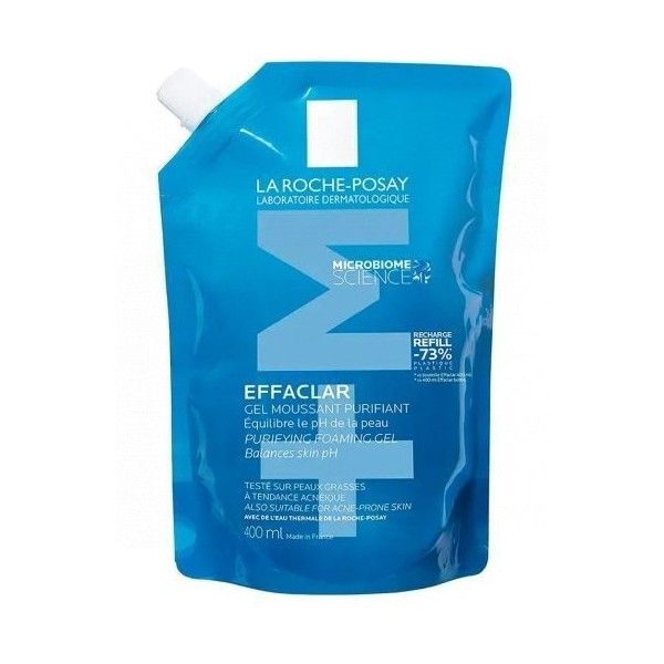 La Roche Posay Effaclar Gel Moussant + M Envase 400ml Refill